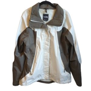 The North Face Women's Full Zip Hooded White and Gray Jacket Size Large